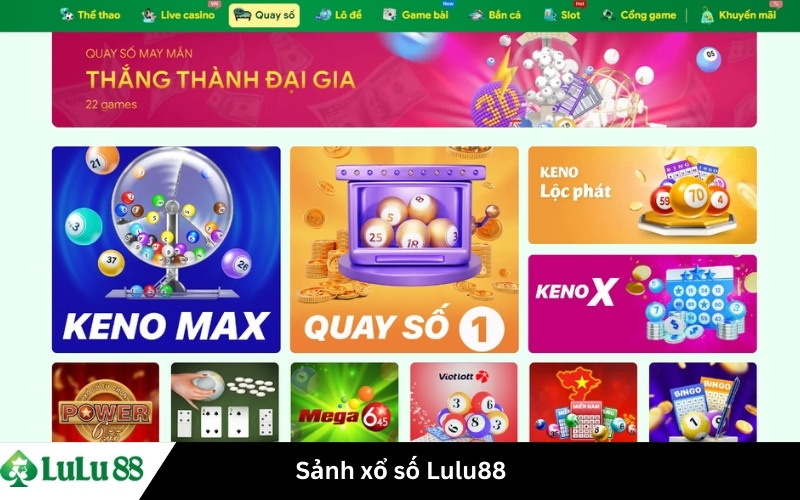 Sảnh xổ số Lulu88